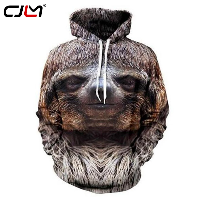 Cjlm 2018 Новая мода Для мужчин прохладный 3D принт обезьяна животных Толстовка