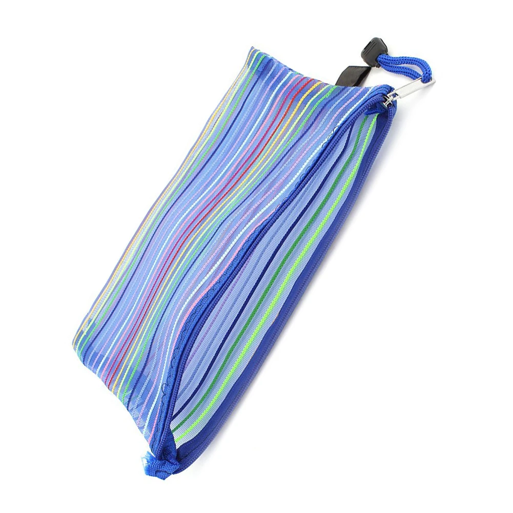 

5PACKS Hot Plastic A5 Document Zip Up Mesh File Storage Bag 22x18cm 12 pcs Multicolor