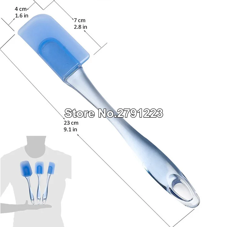 Набор силиконовых лопаточек, 3 шт., синие скреперы, кухонные инструменты и гаджеты, набор из 3 предметов