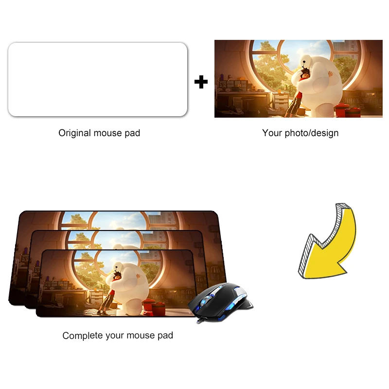 Diy Custom Gaming Mouse Pad Anime Anti Slip Natural Rubber Laptop