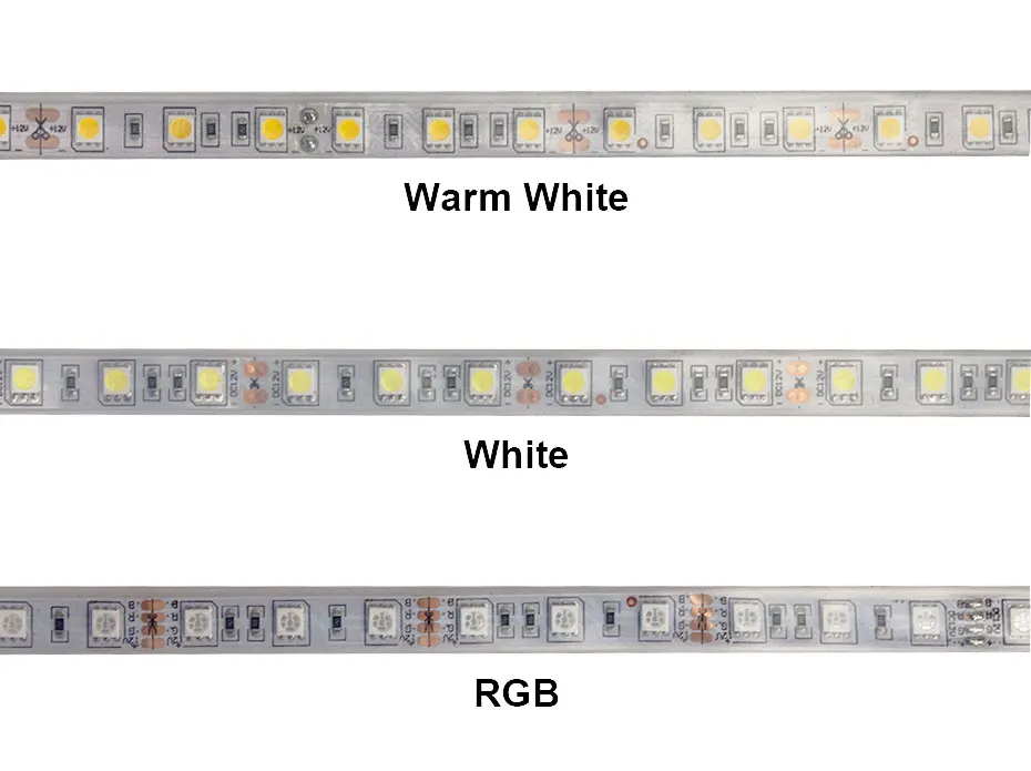 Водонепроницаемая светодиодная лента 12 в 5050 IP67 RGB белый теплый белый 5 м непроницаемый 60 светодиодов/м 300 светодиодов Rgb декоративный светильник для дома