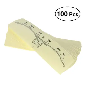 

100 PCS/ Set Transparent Eyebrow Ruler Stickers Microblading Permanent Makeup Adhesive Eyebrow Ruler Guide Eyebrow Shaping Tools