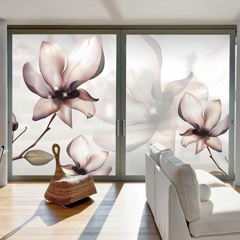 

Customized frosted window glass film production 3d bathroom bathroom light opaque sunscreen window stickers dolphin