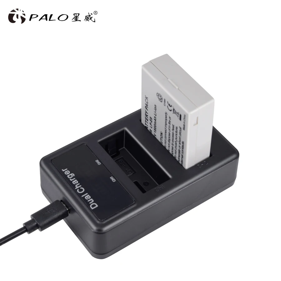 PALO 2Pcs LP-E8 LP E8 LPE8 1800mAh camera Battery + LED Dual Charger For Canon EOS 550D 600D 650D 700D Rebel T2i T3i T4i T5i