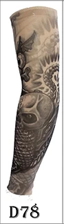 Поддельные татуировки рука рукав прямой стиль мода дизайн унисекс УФ Защита 1 шт. общий открытый временный - Цвет: D78