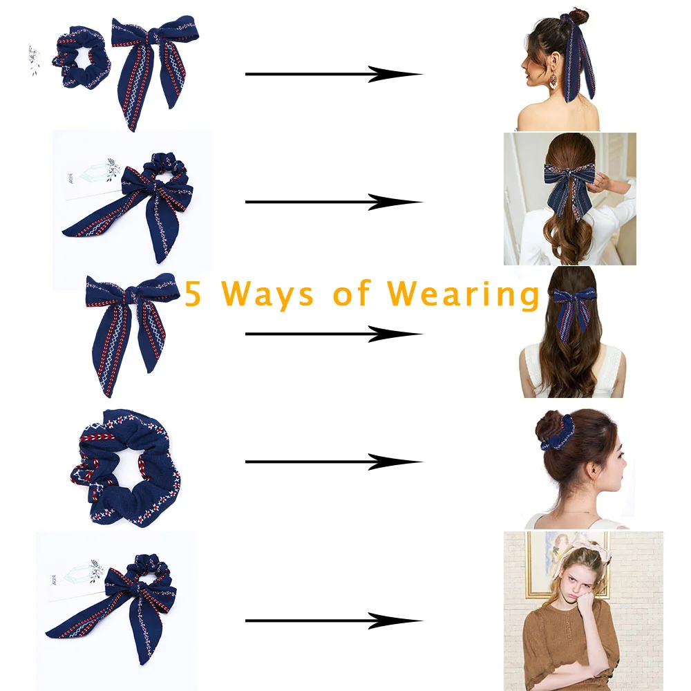 Женские Модные резинки для волос с принтом в виде конского хвоста, эластичные резинки для волос, кольцо для волос, головные уборы, аксессуары для волос