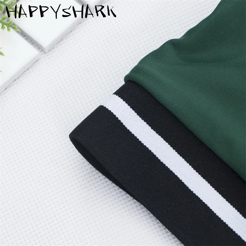 HAPPYSHARK купальник с застежкой 2019 летние темно зеленые бикини сексуальная пляжная