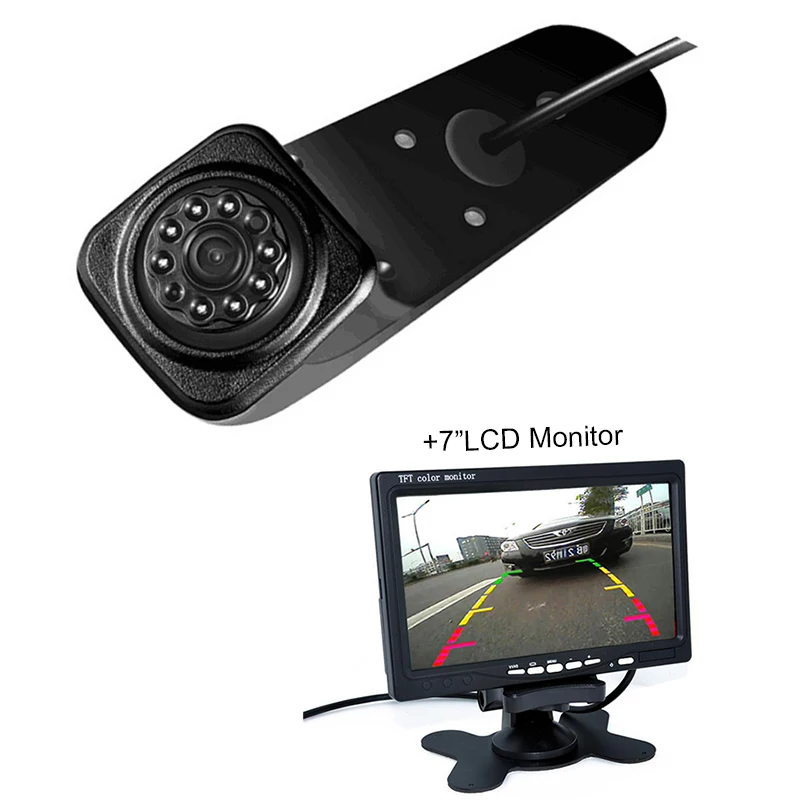

7"LCD Monitor + Reversing Backup Brake Light Rear View Camera for VolkswagenCrafter 2007-2015 Backup Reverse Camera