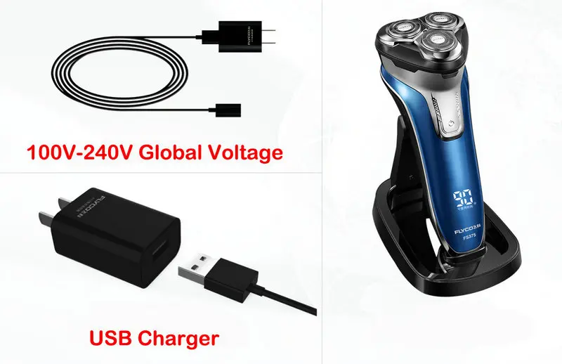 Бритва flyco fs375 Мужская 110 В 220 1 час зарядки|electric razor|men shavermans shaver 110v |