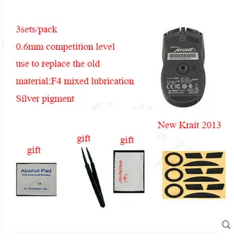 

3sets/pack Original Hotline Games 0.6mm Competition Level Mouse Feet For Razer Krait 2013 Professional Gaming Mouseskate