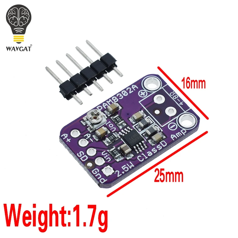 2 Pezzi Scheda Amplificatore Audio PAM8302 Classe D 2,5W - Per Altoparlanti 4-8 Ohm - Foto 9
