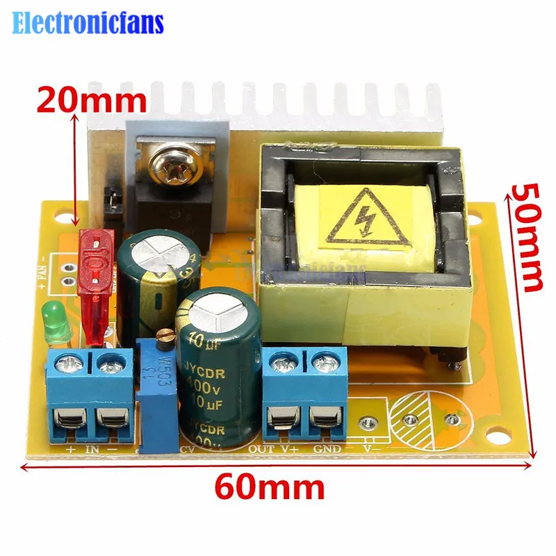 

8~32V to 45~390V 40W DC-DC Non-isolated Step Up Boost Board High Voltage Converter ZVS Module Over Current Voltage Protection