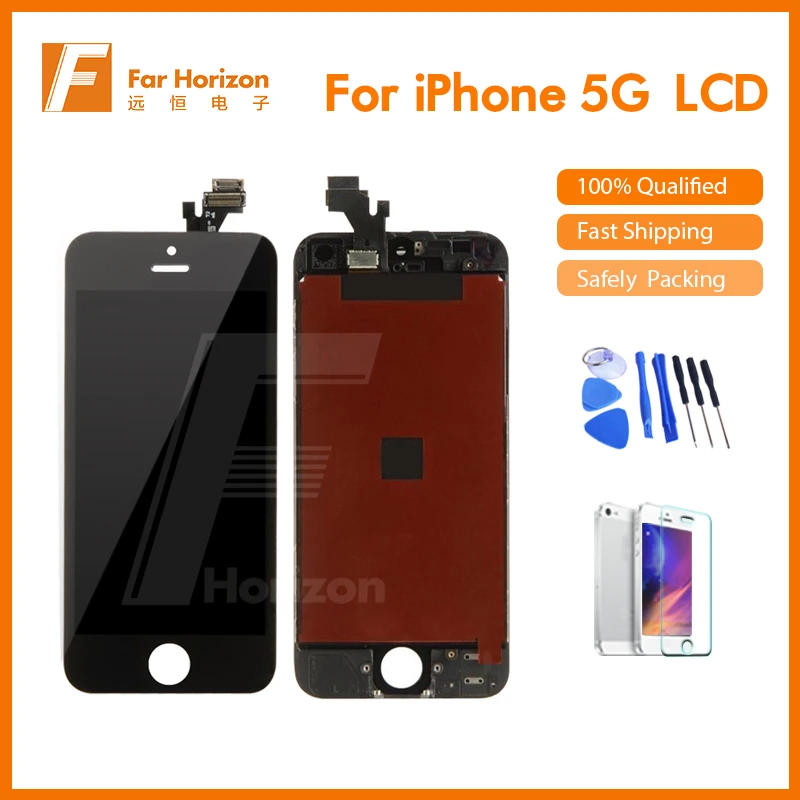 Розничная продажа 100% протестированный ЖК-дисплей для iPhone 5 с емкостным сенсорным