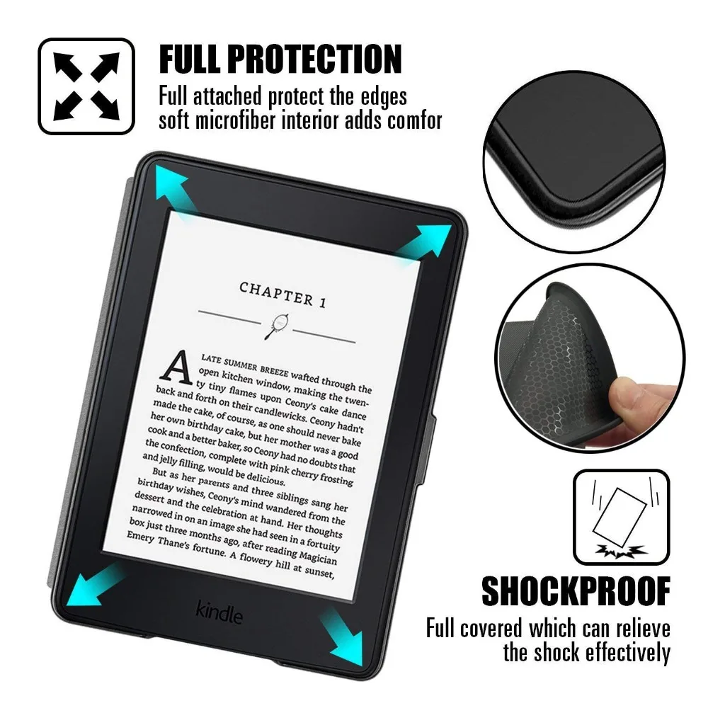 Чехол Kindle Paperwhite 2 3 мягкий умный чехол из ПУ кожи на магнитной застежке для всех