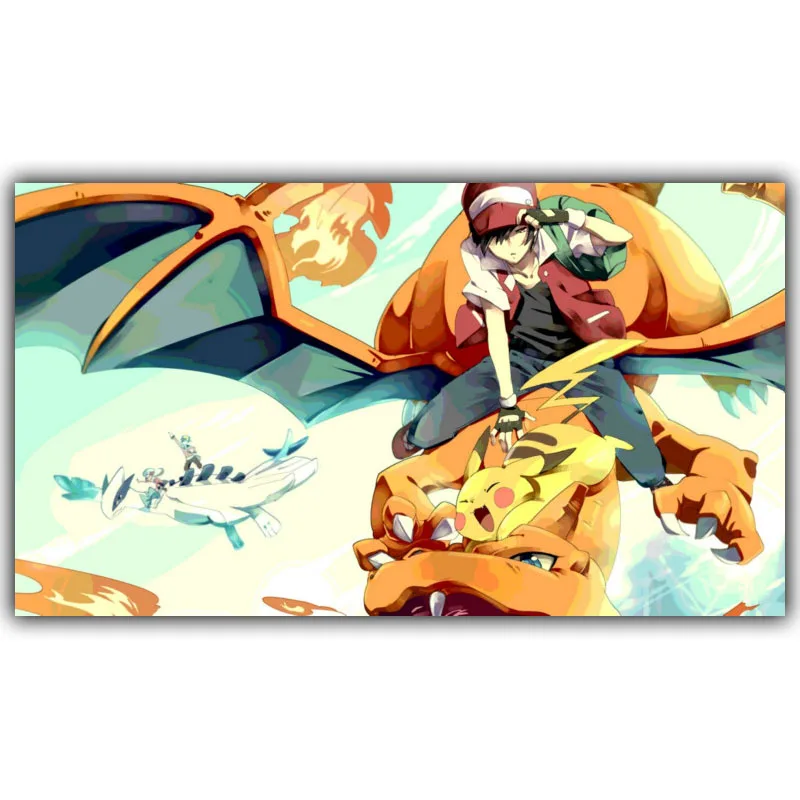 

Pokemon go Poster Popular Classic Japanese Anime Home Decor Silk Poster Picture Print Wall Decor 30x53cm 60x106cm