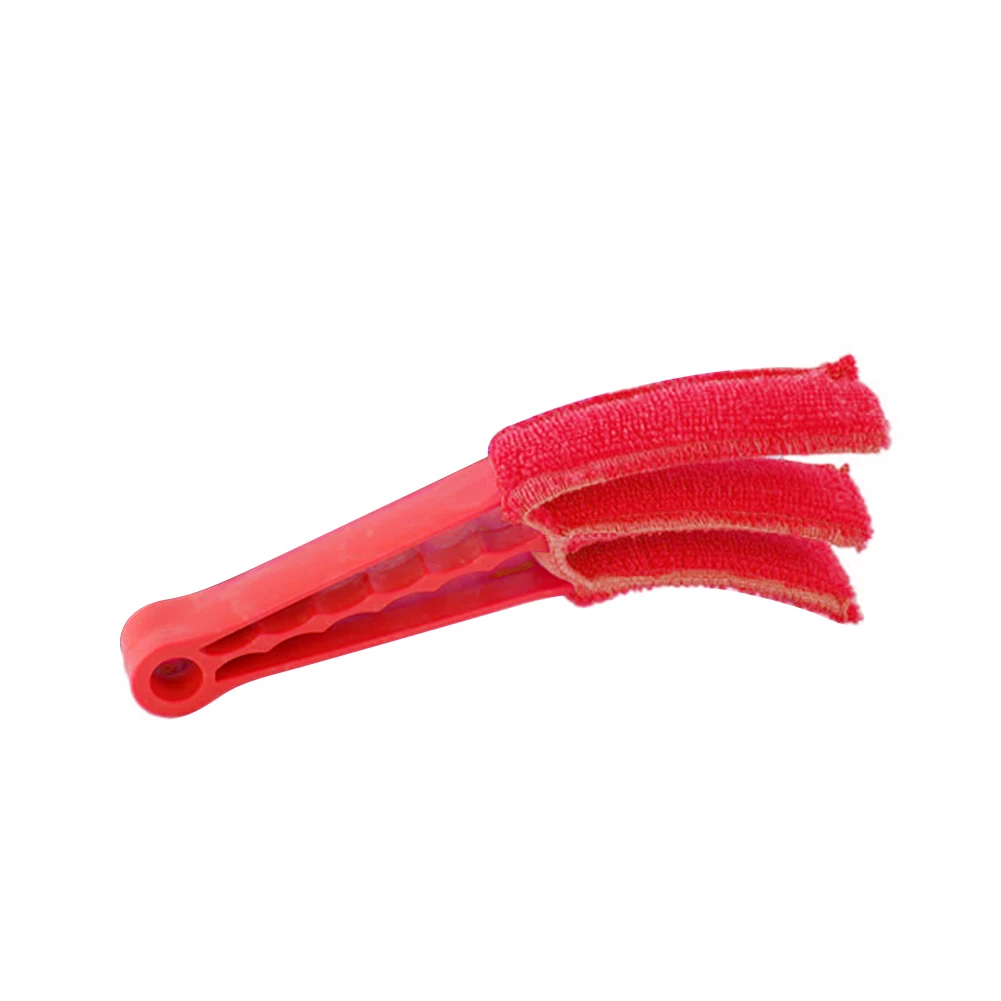 Щетки для чистки автомобиля инструмент для окон кондиционера автомобильные аксессуары внутренний запор щетка углы зазор моющийся для жалюзи - Цвет: Красный