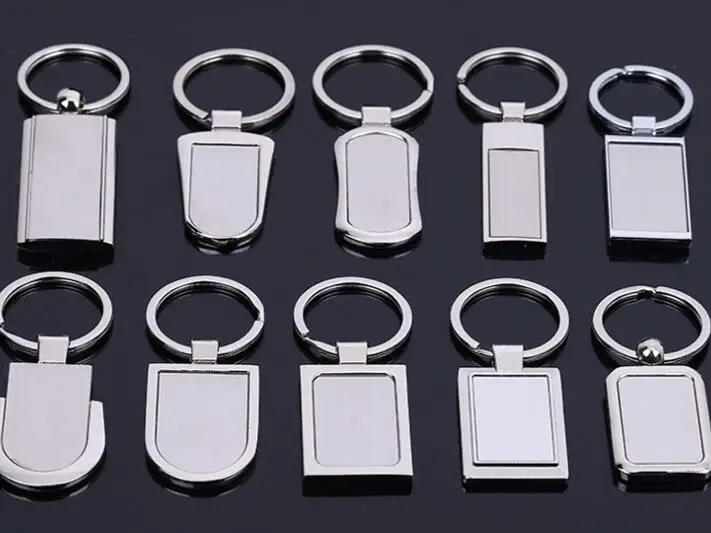 alloy metal blank keychain for Advertising key chain keyring 10 Designs