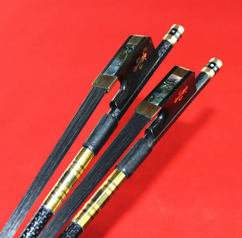 Горячая углеродного волокна виолончель лук решетка черный конский волос Эбеновое дерево лягушка высокого качества