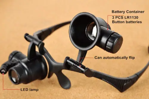 2021 новый дизайн черные высокие ZoomBinocular Тип класса 20X Часы Ремонт лупа с