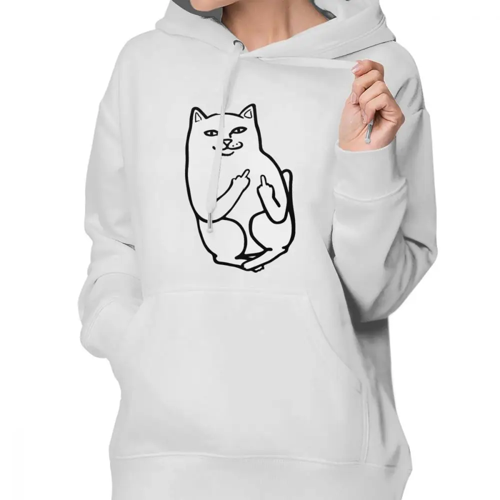 middle finger cat hoodie