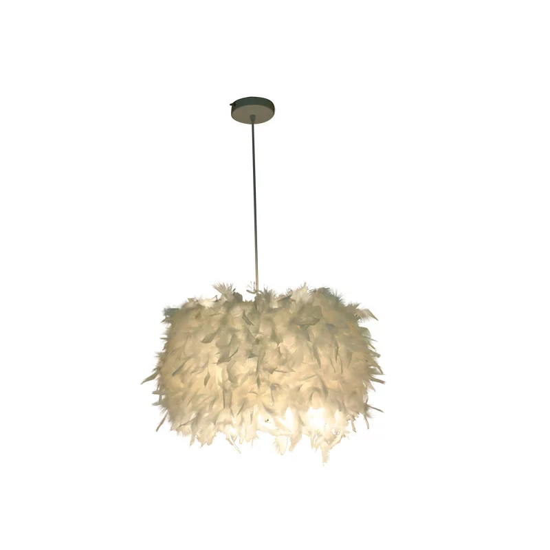 

Personality Dining Room Bedroom Feather Chandelier Nordic Small Chandelier