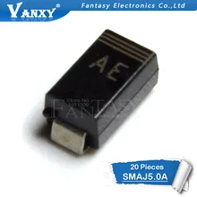 20 штук 400W SMA DO-214AC SMD TVS диод SMAJ5.0A