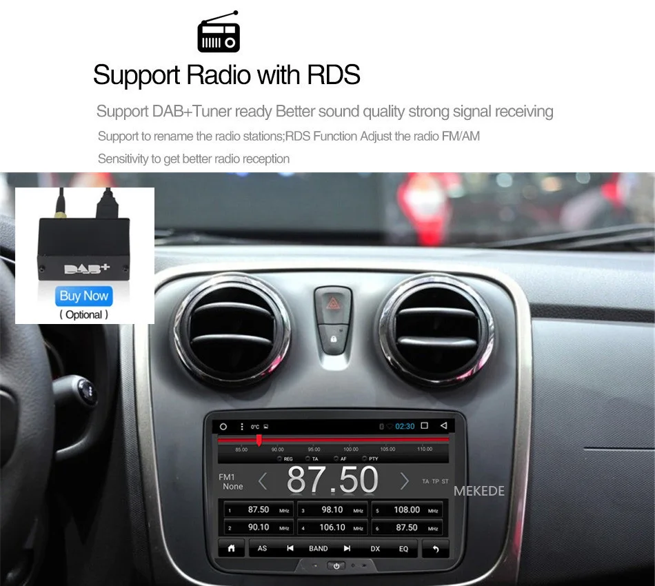 Best HD 1024 Quad Core 2GB RAM Android 7.1 Car gps navigation DVD Player For Dacia Sandero Duster Cap tur Lada Xray 2 Logan 2 16