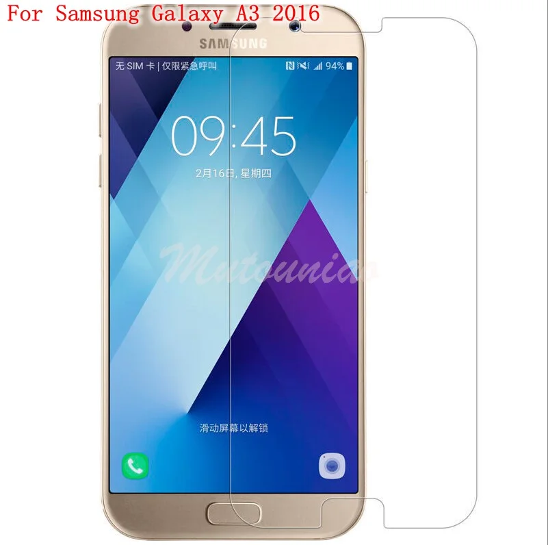 

MuTouNiao For Samsung Galaxy A3 2016 A310 Clear 9H Premium Tempered Glass Screen Protector Anti-scratch Film For Samsung A3 2016