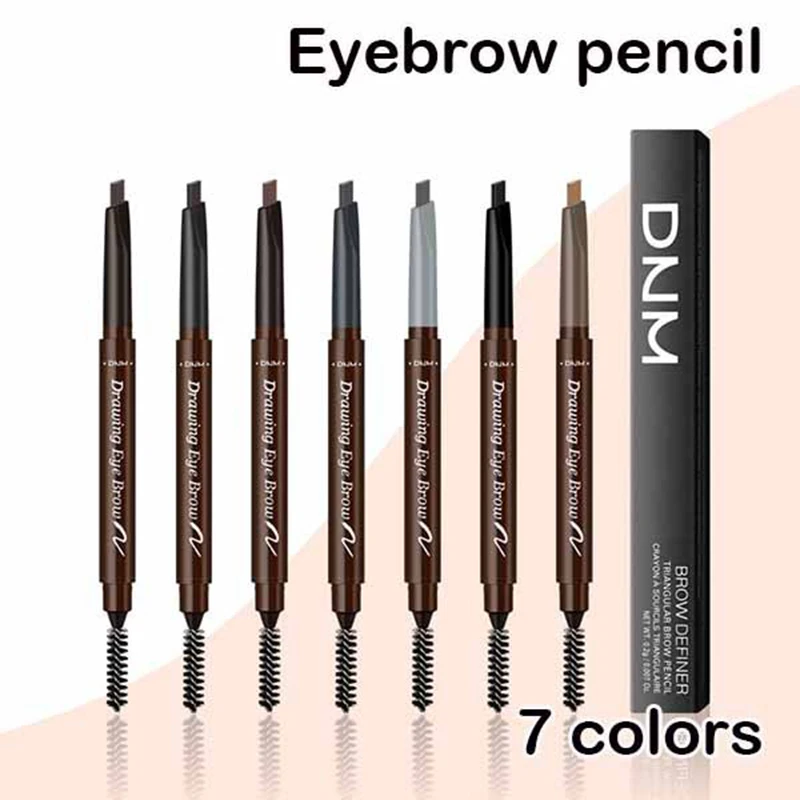 DNM 7 цветов двойная головка карандаш для бровей водостойкая стойкая карандаш для бровей Косметика Инструмент для макияжа TSLM1