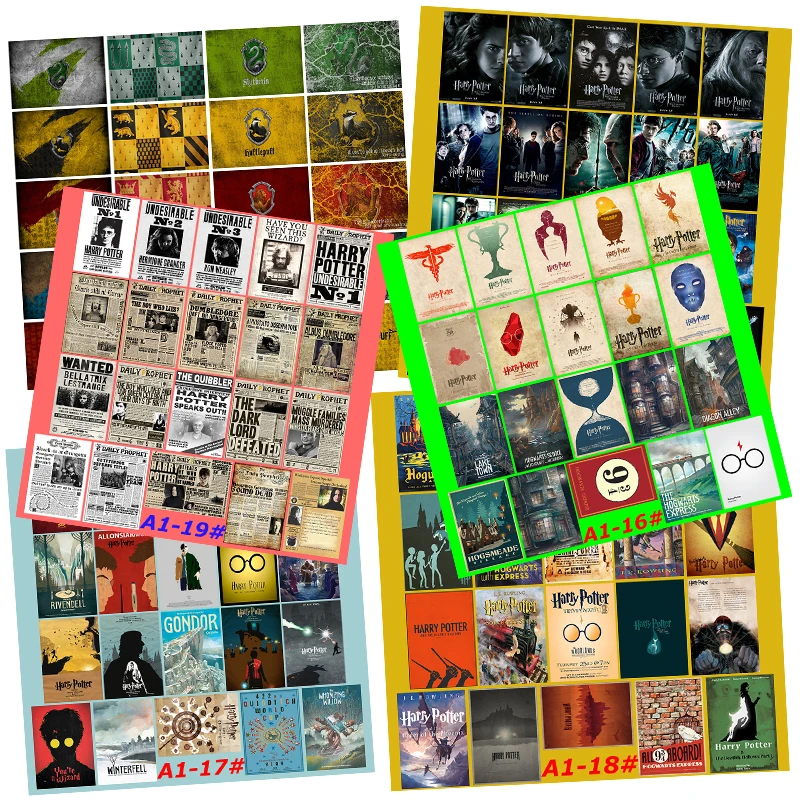 

Harry Potter 20/pcs PVC Series Stickers Classic Creative Design collection Gift High quality Printing waterproof Sunscreen