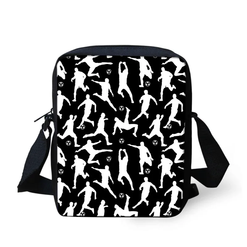 FORUDESIGNS/модные мужские сумки через плечо с принтом «Футбол», мини-сумка-мессенджер для детей, студентов, футбольные мячи, сумка-портфель для детей с клапаном - Цвет: L2525E