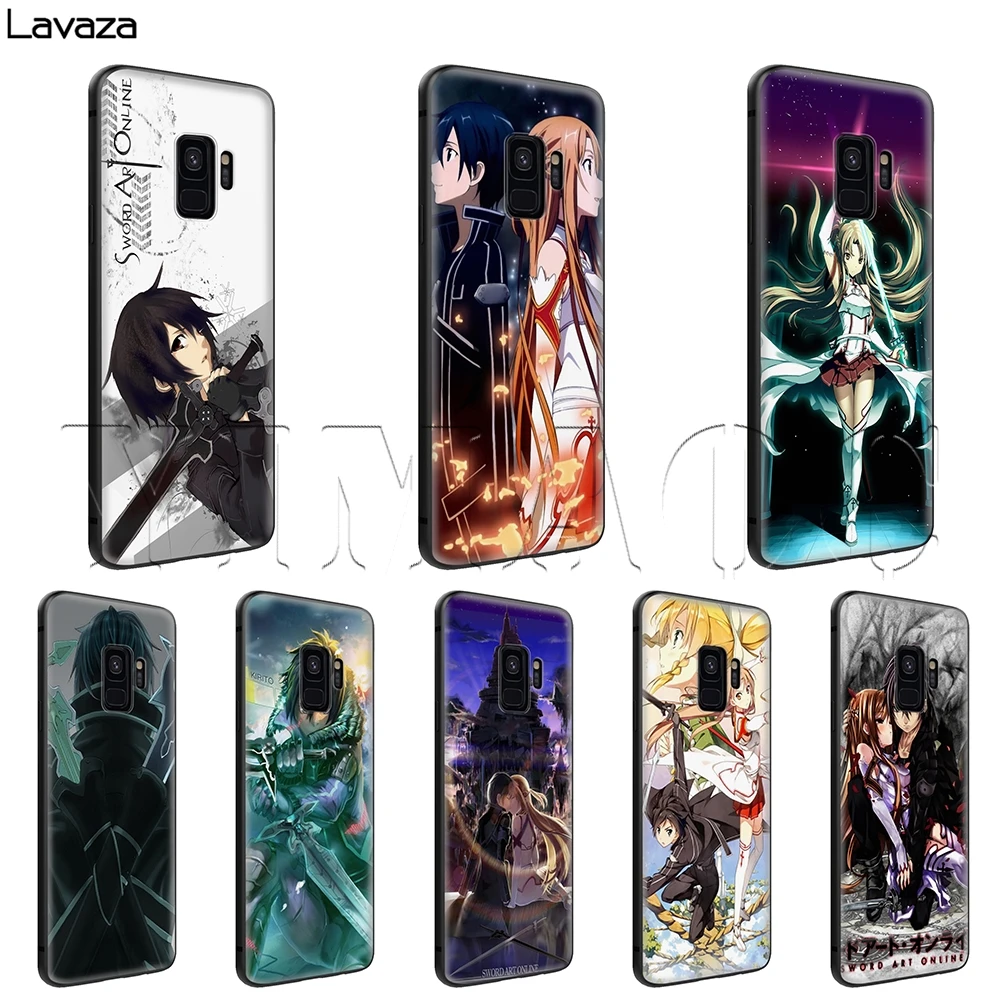 Lavaza Sword Art Online Case for Samsung Galaxy S6 S7 Edge J6 S8 S9 S10 Plus A3 A5 A6 A7 A8 A9 Note 8 9 |