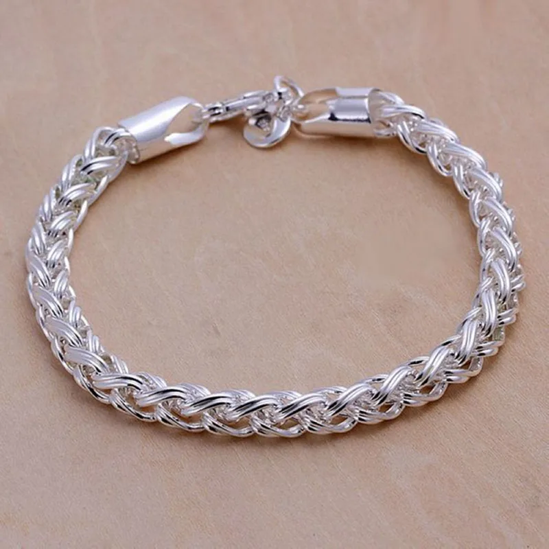 Lostpiece Fashion Men S 925 Sterling Silver Bracelets Wheat Chain Lostpiece Fashion Men S 925 Sterling Silver Bracelets Wheat Chain Bracelet 7 6mm Jewelry Lsph070 In Link From