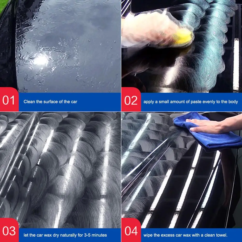 Premium Waterproof Car Wax Crystal Hard Wax Scratch Repair Maintenance Wax Paint Care Anti-fade Auto Repair Wax Polishing Wax