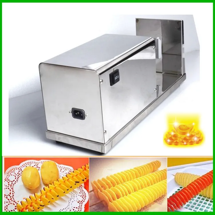 Cheap free ship 50hz 60hz electric Tornado potato machine,automatic potato spiral cutting cutter machine electric twist potato machine