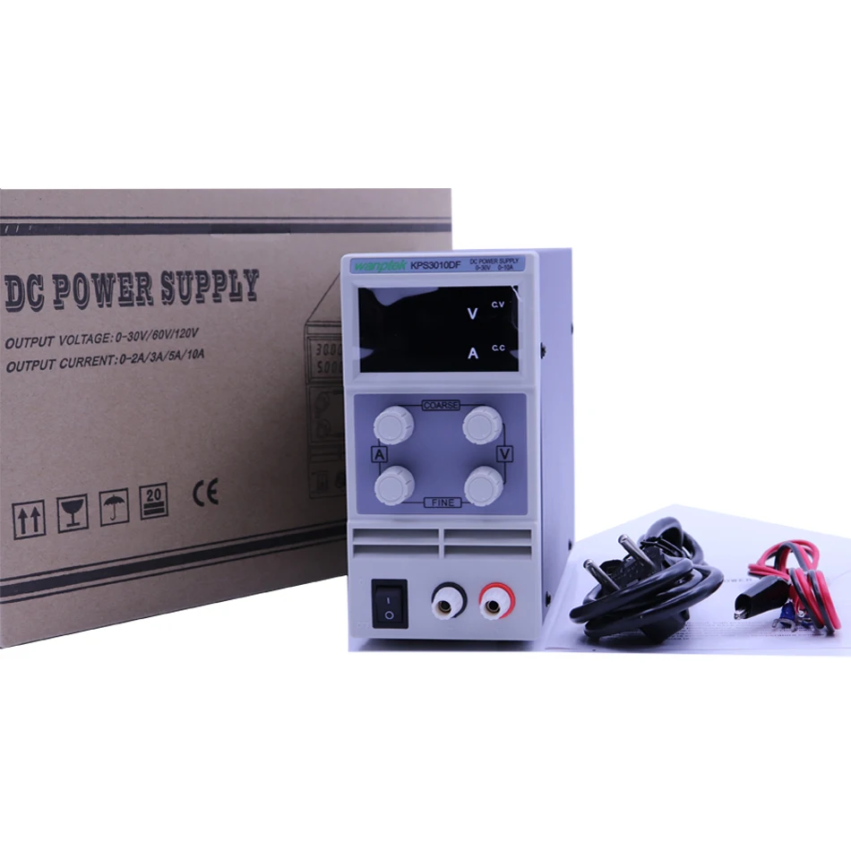 

KPS3010DF LED display switch DC Power Supply protection function 30V 10A 0.1V / 0.001A 110V US 220V EU plug