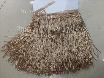 

ybb004# 5 yards/bag 19-20 cm width tube beads ribbon fringe tassel for wedding dress /garment/sawing