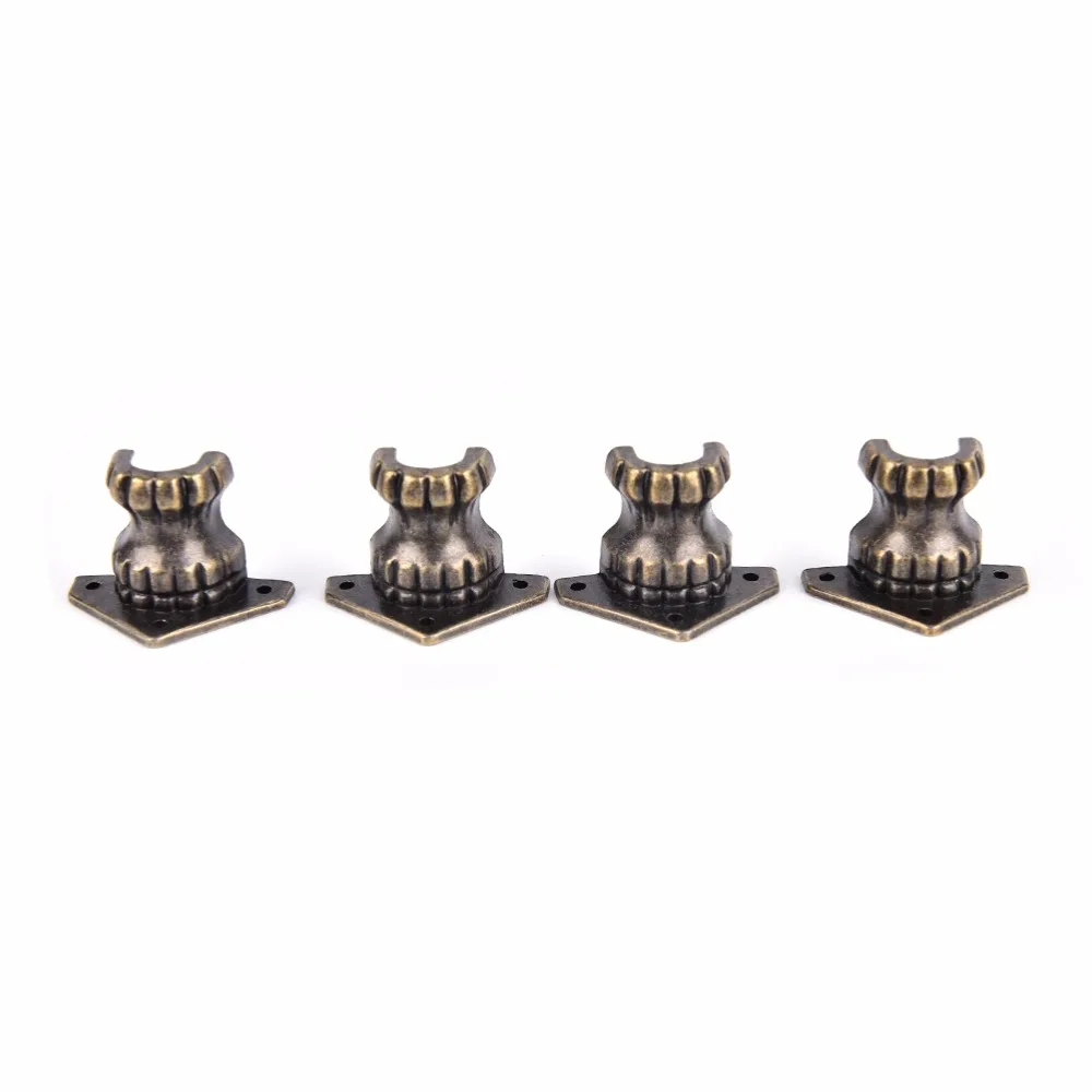 

4 Pcs/lot Decorative Feet Leg Corner Protector 35*25MM Zinc Alloy Retro Antique Bronze Jewelry Chest Wood Box