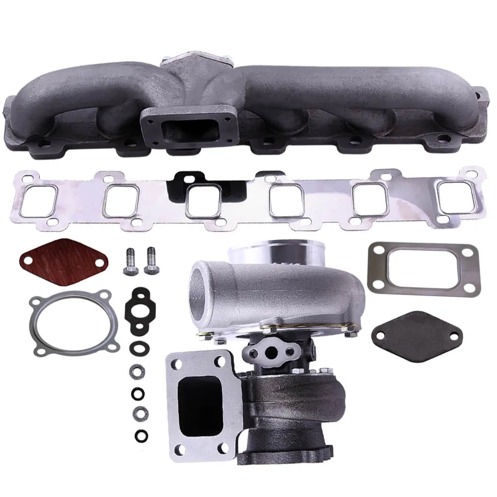 

Turbo Manifold +Turbocharger For Nissan Safari Patrol TD42 GQ Y60 GR Petrol 4.2L 800HP GT35 GT3582 Turbine T3 Flange