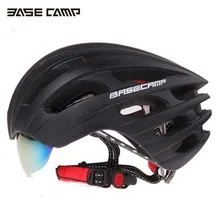 EPS Basecamp Cycling Helmet with Glasses 32 Vents MTB Road Bike Helmet Adjustable Bicycle Helmet with Goggles Design 3 Lens 010