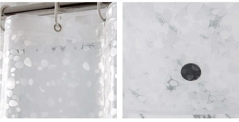 UFRIDAY 3D Водонепроницаемая занавеска для душа PEVA пластиковая занавеска для ванной прозрачные Шторки для душа Толстая занавеска для ванной с магнитами