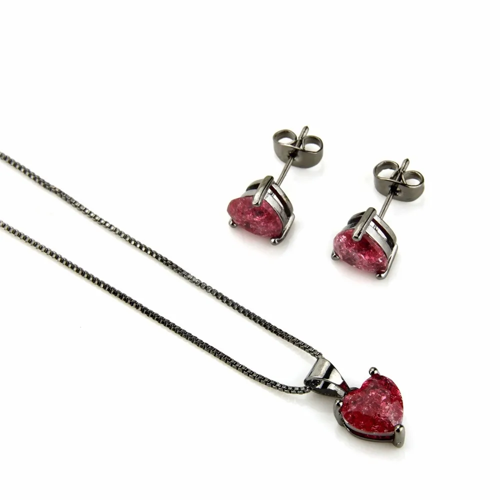 

Multicolor Crack Cubic Zirconia Stud Black Color Copper Earrings Pendant MOLINUO