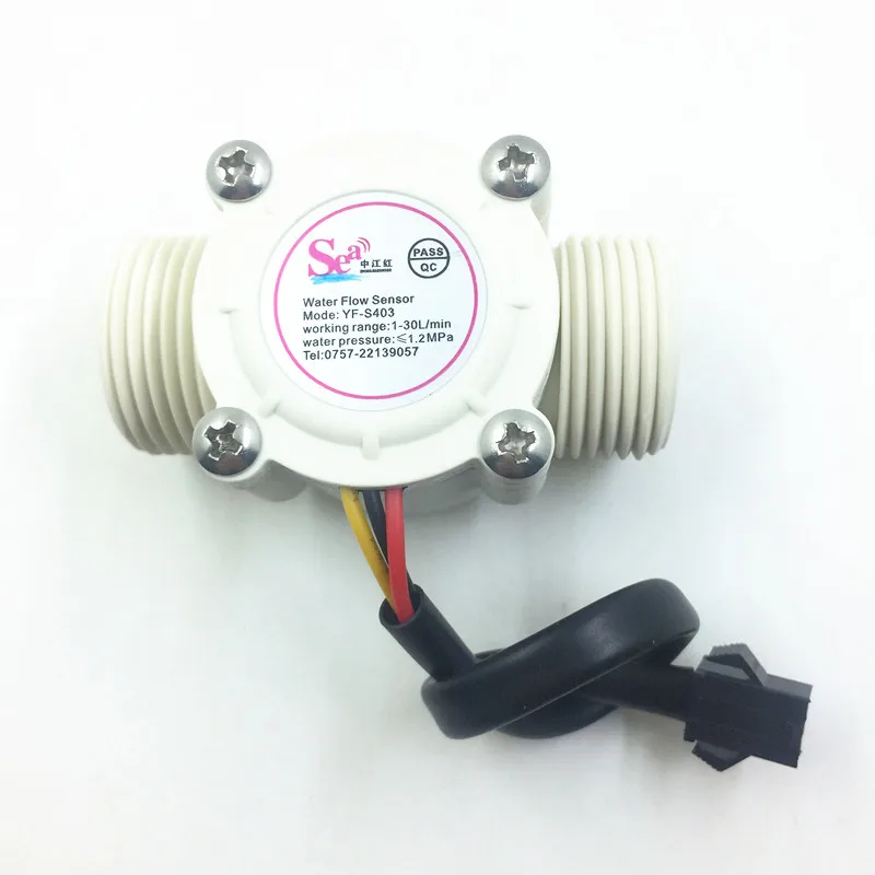 Расходомер Ssensor воды расходомер топлива счетчик индикатор бассейн 1-30L/мин G3/4 DN20+ ЖК-дисплей потока контроллер