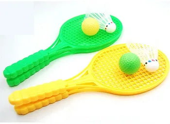 

4Pcs/set Child Novelty Dual Badminton Tennis Racket Baby Sports Parent-Child Sports Bed Toy Educational Toys