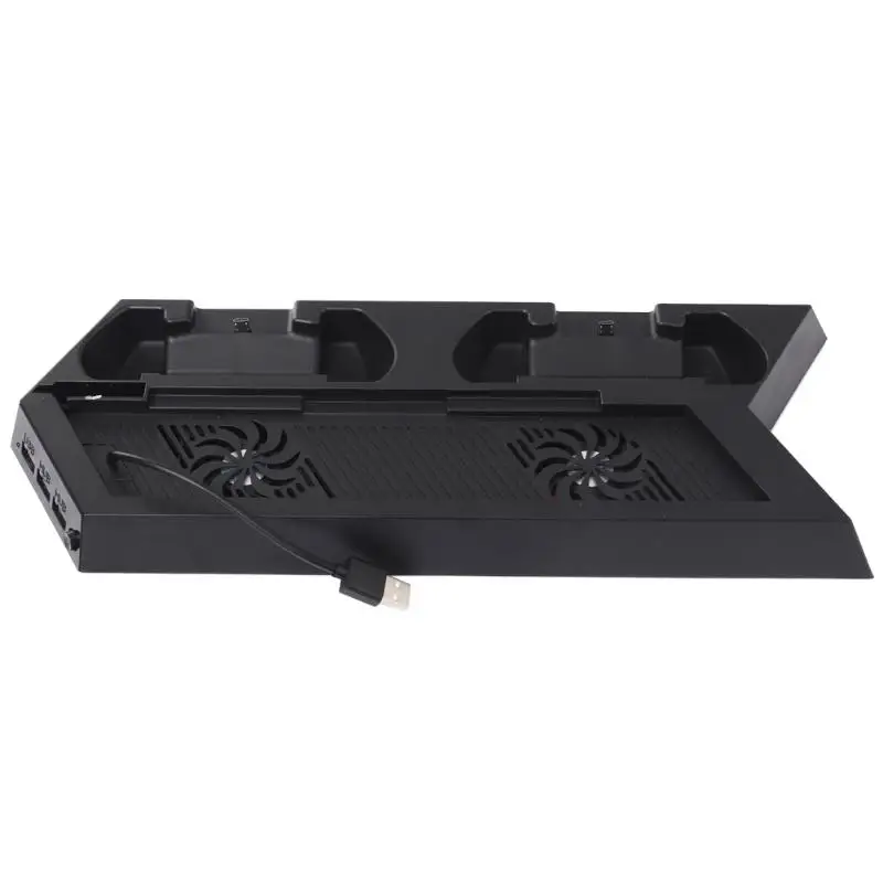 

For PS4 Slim Console Vertical Game Console Vertical Stand Cooling Fan with 2 Controller Charging Dock PlayStat