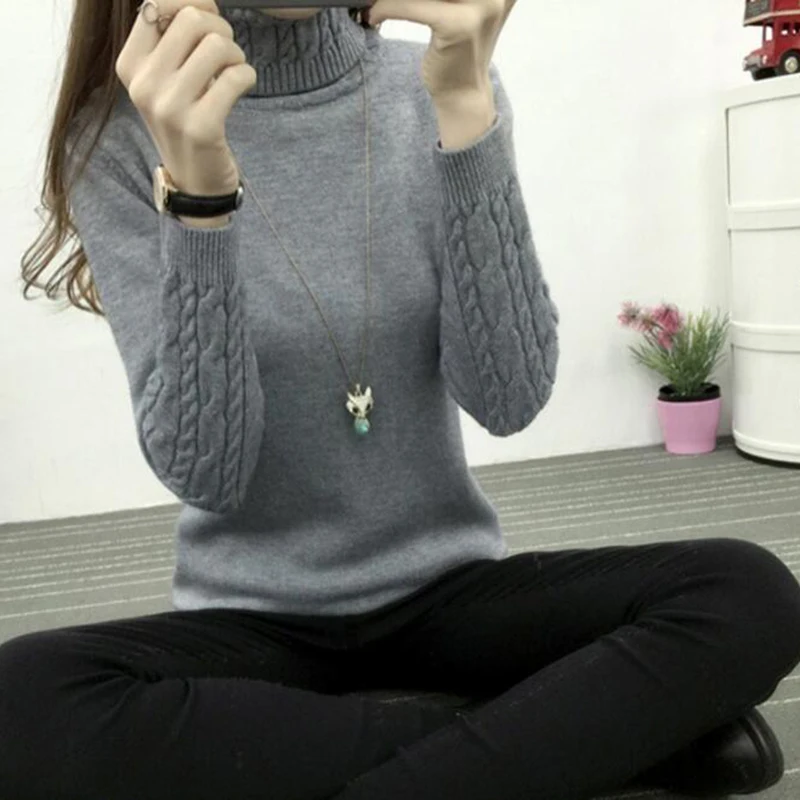 Women Turtleneck Sweater Long Sleeve Knitted Women Sweaters And Pullovers Female Jumper Tops Jersey Pullovers sweater Women Turtleneck Sweater Long Sleeve Knitted Women Sweaters And Pullovers Female Jumper Tops Jersey Pullovers sweater