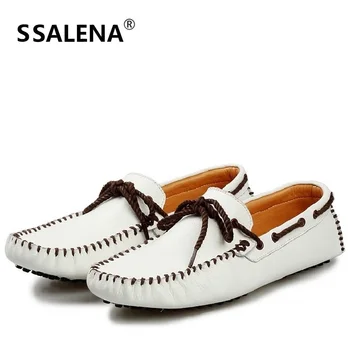 

Mens Slip On Casual Shoes Breathable Fashion Soft Sole Loafers Men Comfortable Leather Lazy Driving Shoes AA20363