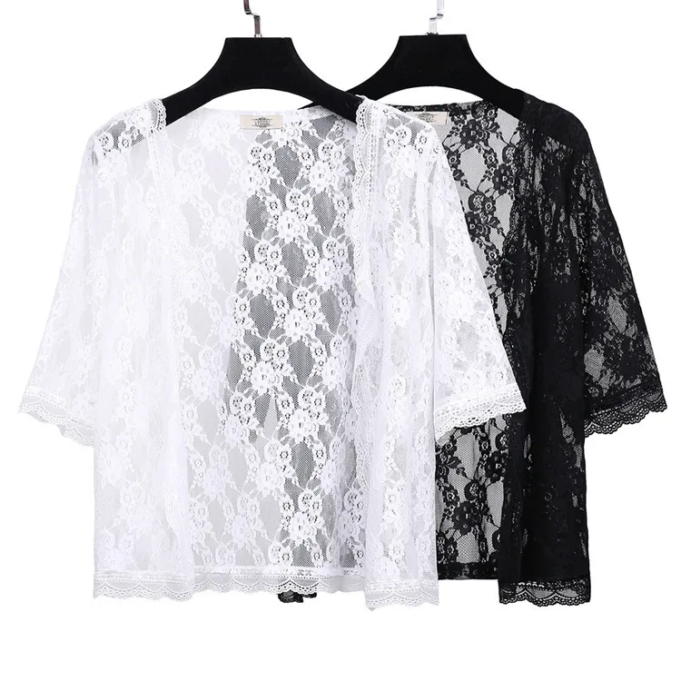 white lace cardigan plus size