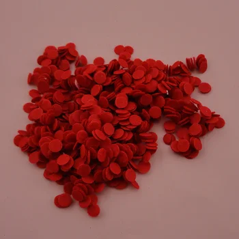 

2000PCS 6mm Hot Red Round felt pads appliques as center of flowers,6mm round felt patches,mini non-woven circles