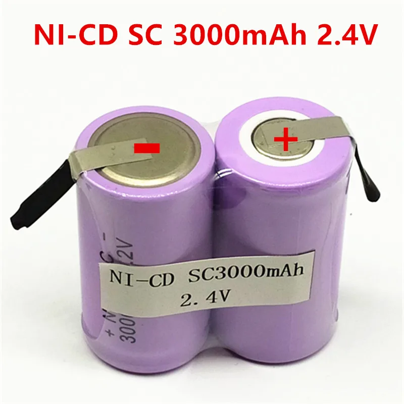 

DIY NI-CD SC 3000mAh 2.4V OR 6000mAh 1.2V SC Battery pack for self-installation